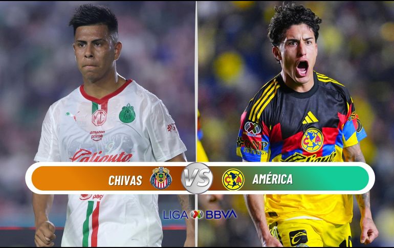 El Guadalajara llega como líder del torneo, mientras que las Águilas buscan recortar distancia y frenar a su acérrimo rival. ESPECIAL / IMAGO7 y CANVA