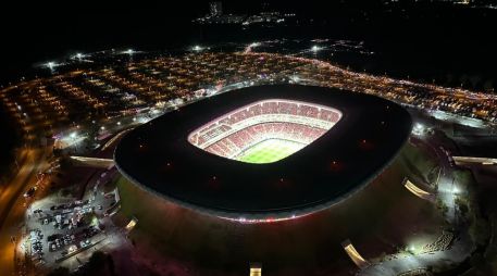 Helicóptero Titán sobrevoló el Estadio Akron para vigilar los alrededores del inmueble. CORTESÍA/POLICÍA DE JALISCO