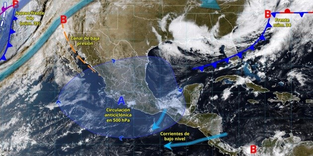 SMN advierte por efectos del frente fr&iacute;o 35 en M&eacute;xico esta semana