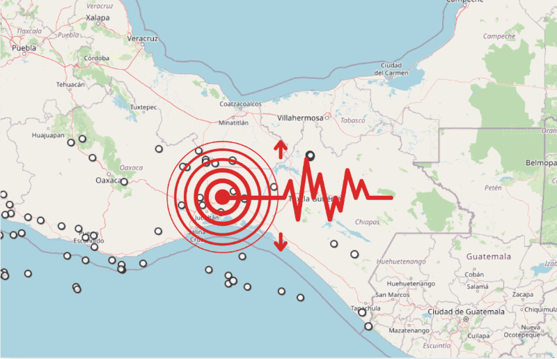 &nbsp;Sismo en Oaxaca. ESPECIAL / SSN