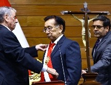 José María Balcázar juró este miércoles como nuevo presidente interino de Perú. EFE/ Congreso de Perú