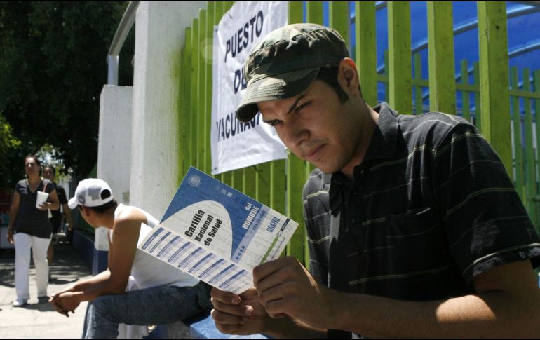 La cartilla no es un requisito para recibir la vacuna contra el sarampión en la actual campaña. EL INFORMADOR/Archivo