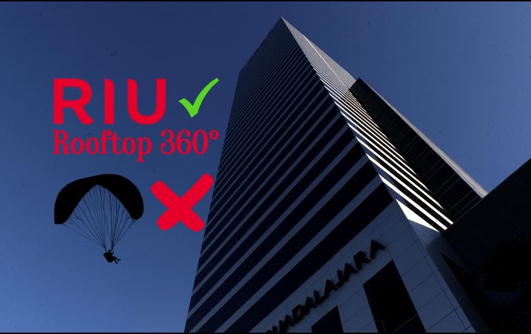 La terraza del rascacielos más grande de Guadalajara ha reabierto tras el incidente con el paracaidista. EL INFORMADOR / ARCHIVO