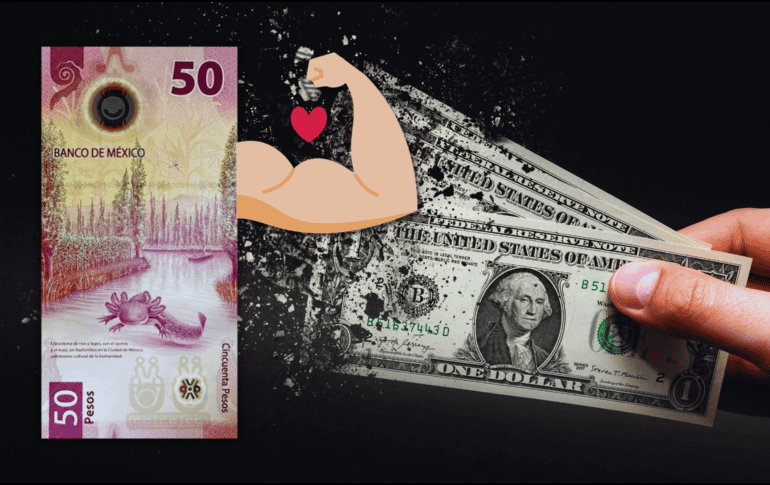 Al menudeo, el dólar se terminó vendiendo este viernes en 17.59 pesos en ventanillas de Banamex. ESPECIAL / CANVA