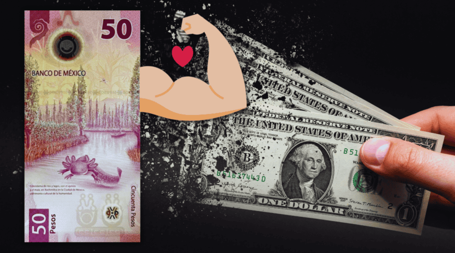 Al menudeo, el dólar se terminó vendiendo este viernes en 17.59 pesos en ventanillas de Banamex. ESPECIAL / CANVA