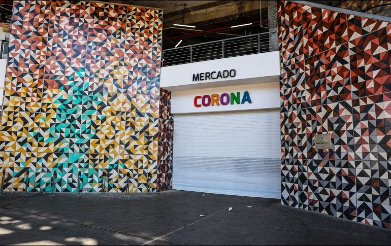 Mercado Corona, cerrado. Este destacado punto del Centro no abrió sus puertas como ocurre todos los días. EL INFORMADOR / A. Navarro