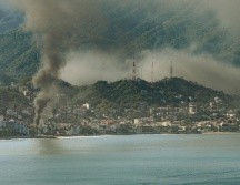 Fotografía muestra las reacciones violentas registradas en Puerto Vallarta el día de ayer por abatimiento de Nemesio Oseguera Cervantes, alias 
