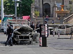 En la conferencia matutina de este lunes, el secretario de Seguridad, Omar García Harfuch, dio a conocer que las agresiones posteriores al abatimiento de “El Mencho” dejaron un saldo de 62 personas fallecidas. SUN / M. García