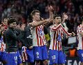 El Atlético de Madrid evitó una noche de "brujas" en su camino por la Champions League. EFE / J. Martín