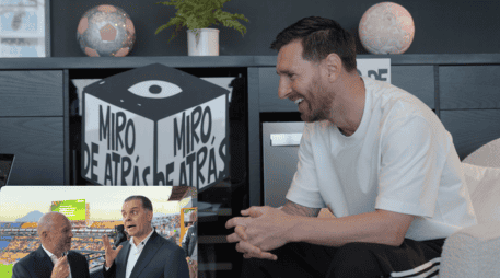 Lionel Messi reaccionó a un video de los comentaristas mexicanos Christian Martinoli y Luis García. YouTube/ @MirodeAtras