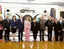 Sara Carter (al centro) sostuvo una reunión con los titulares de Defensa, Marina Seguridad, Gobernación y la FGR. ESPECIAL