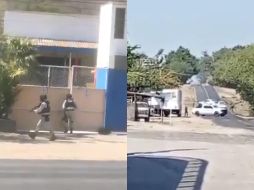 Los elementos de la Guardia Nacional realizaban recorridos de reconocimiento para prevenir bloqueos carreteros y verificar que las vías permanecieran libres cuando fueron atacados sobre la calle Margarita Maza de Juárez, a la altura del Sonajero Tuxpan. ESPECIAL