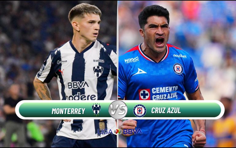 Monterrey recibe a Cruz Azul en choque por los primeros puestos del Clausura 2026. ESPECIAL / IMAGO7 y CANVA