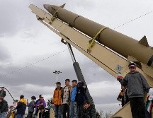Una plataforma de misiles, durante los eventos para conmemorar el aniversario de la Revolución Islámica de 1979, en la Plaza Azadi en Teherán. AP foto/V. Salemi