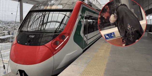 Pasajero es captado orinando dentro de una botella en el Tren Insurgente