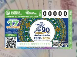 La edición número 2874 se celebra este viernes 27 de febrero de 2026. ESPECIAL/LOTERÍA NACIONAL