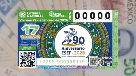 La edición número 2874 se celebra este viernes 27 de febrero de 2026. ESPECIAL/LOTERÍA NACIONAL