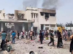 Captura del video de los momentos posteriores al bombardeo en la ciudad de Minab. EFE/MEHR