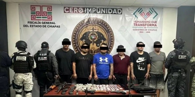 CJNG: Detienen a seis presuntos integrantes en Chiapas