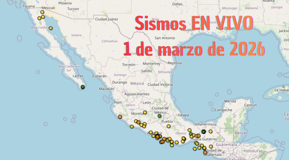 EN VIVO | Sismos en México | Domingo 1 de marzo. ESPECIAL / SSN