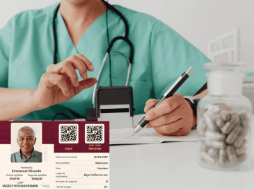 Esta credencial permitirá el acceso a servicios del IMSS, ISSSTE, IMSS-Bienestar, institutos nacionales de salud, servicios médicos de Pemex y de las Fuerzas Armadas. CANVA