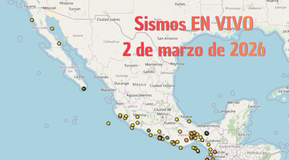 EN VIVO | Sismos en México | Lunes 2 de marzo. ESPECIAL / SSN