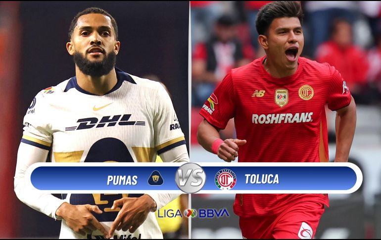 Pumas recibe a Toluca en duelo clave de la Jornada 9 del Clausura 2026. ESPECIAL / IMAGO7 y CANVA