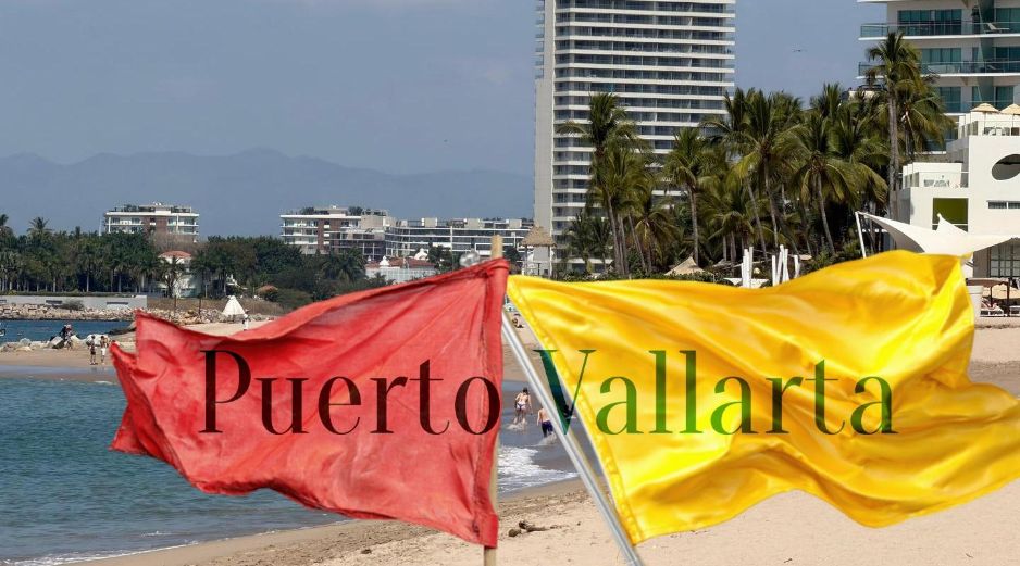 Así se encuentran las playas de Puerto Vallarta este lunes 2 de marzo de 2026. ESPECIAL / FACEBOOK Protección Civil y Bomberos Puerto Vallarta