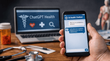 ChatGPT Health, una nueva versión de su chatbot que, según la empresa, puede analizar los historiales médicos de los usuarios, las apps de bienestar y los datos de los dispositivos portátiles para responder a preguntas médicas y de salud. IA