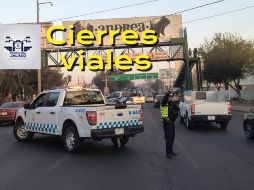 Estos son los puntos de Guadalajara que presentan cierres viales o retrasos en el transporte público este martes 3 de marzo. ESPECIAL / FACEBOOK Policía Vial Jalisco