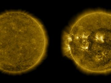 Este es el primer estudio que compara cuatro mínimos solares sucesivos observando el interior del Sol. NASA/Joy Ng
