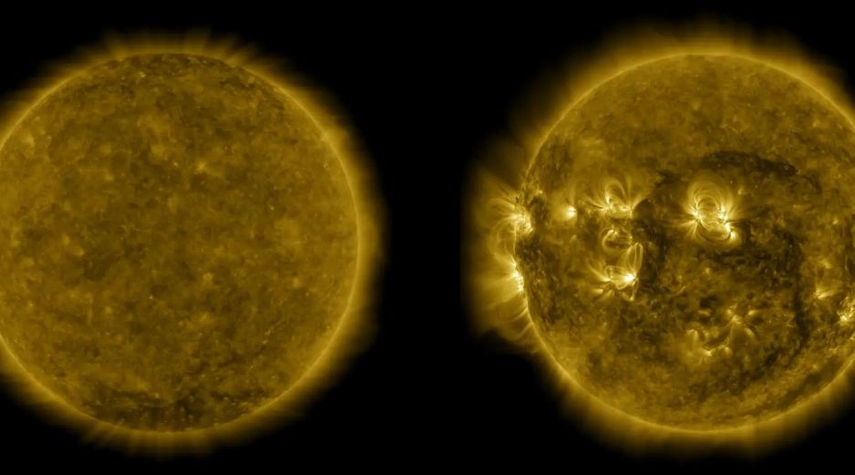 Este es el primer estudio que compara cuatro mínimos solares sucesivos observando el interior del Sol. NASA/Joy Ng