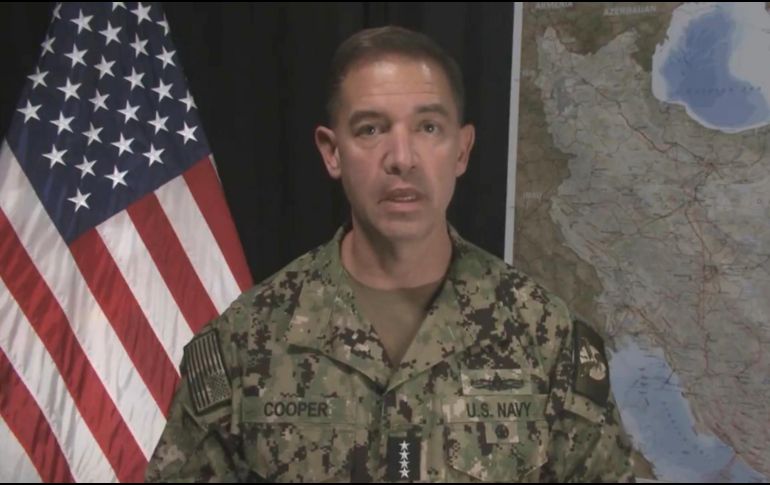 El almirante Cooper indicó que el Ejército ha realizado ataques masivos con drones de la fuerza de tarea 