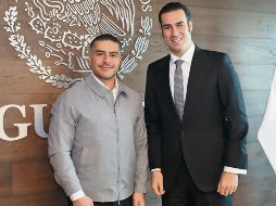 Omar García Harfuch y Miguel Torruco durante el anuncio de la incorporación del nuevo subsecretario de Prevención de las Violencias. ESPECIAL