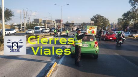 Estos son los puntos de Guadalajara que presentan cierres viales o retrasos en el transporte público este miércoles 4 de marzo. ESPECIAL / FACEBOOK Policía Vial Jalisco