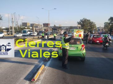 Estos son los puntos de Guadalajara que presentan cierres viales o retrasos en el transporte público este miércoles 4 de marzo. ESPECIAL / FACEBOOK Policía Vial Jalisco