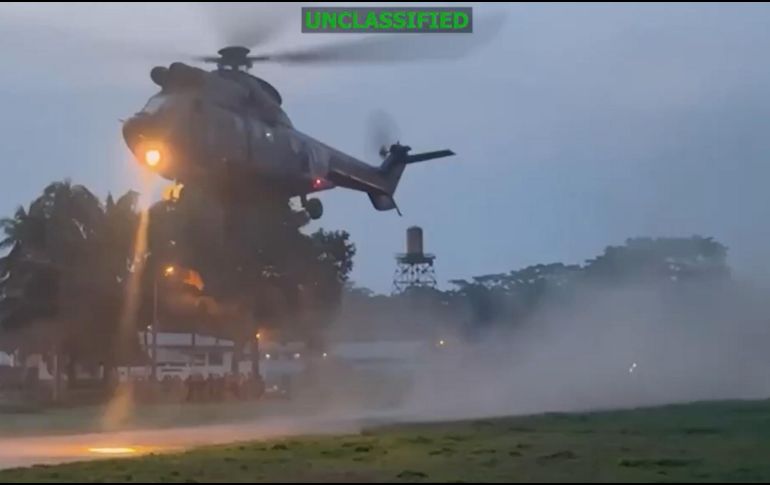 El Comando Sur de Estados Unidos informó en X que ambos países habían lanzado maniobras militares en Ecuador, junto con un video en que se veía el sobrevuelo de helicópteros. X / @Southcom