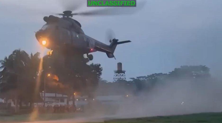 El Comando Sur de Estados Unidos informó en X que ambos países habían lanzado maniobras militares en Ecuador, junto con un video en que se veía el sobrevuelo de helicópteros. X / @Southcom