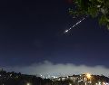 Un misil iraní es interceptado en el cielo de Tal Aviv. EFE/A. Sultan