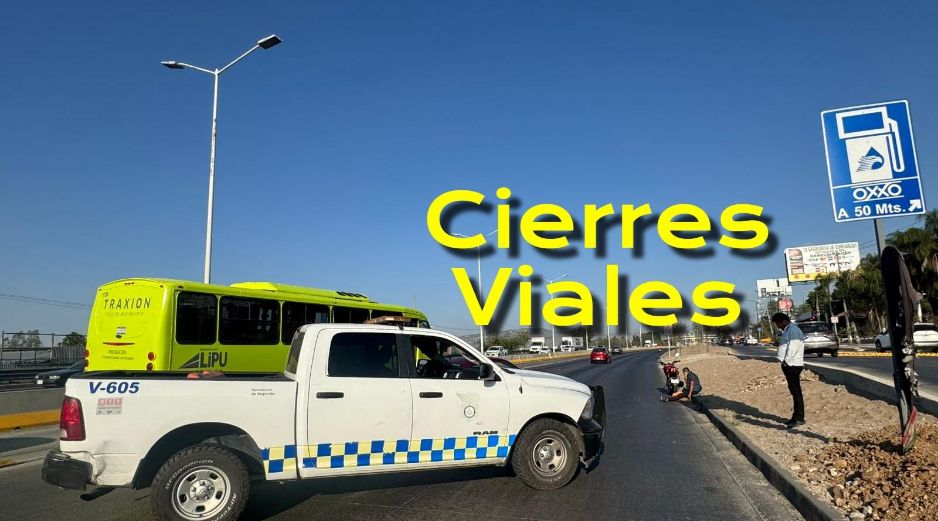 ESPEEstos son los puntos de Guadalajara que presentan cierres viales o retrasos en el transporte público este jueves 5 de marzo. ESPECIAL / FACEBOOK Policía Vial JaliscoCIAL /