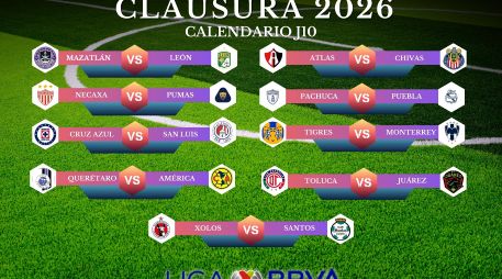 El Clausura 2026 de la Liga MX continúa con la actividad, ahora de la J10, que se disputará del 6 al 8 de marzo. ESPECIAL / CANVA