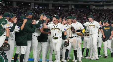 Australia se impuso con autoridad por 3-0 ante China Taipéi, en un duelo marcado por el dominio desde la lomita. AP/ H. Komae.