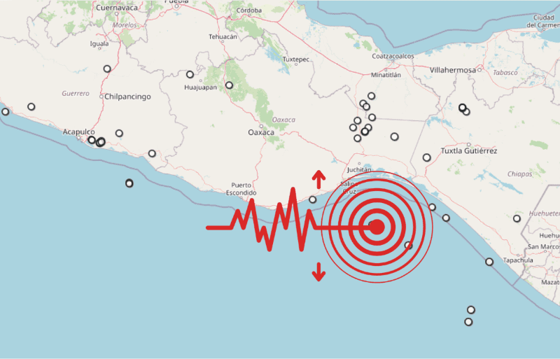 &nbsp;Sismo en Oaxaca. ESPECIAL / SSN