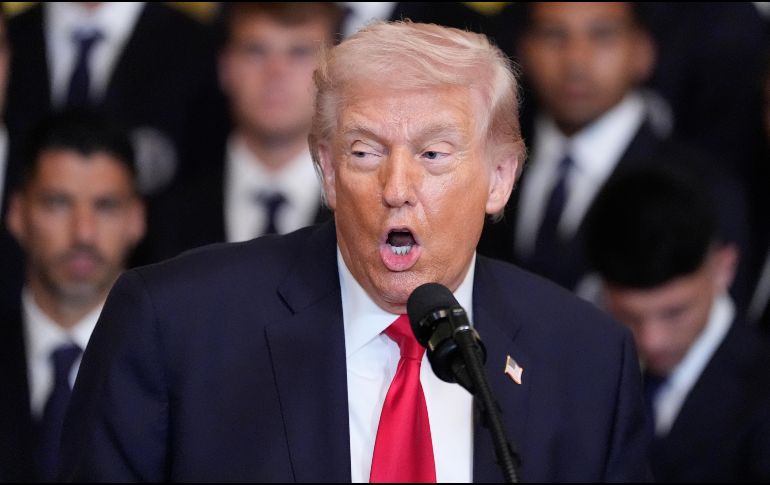 Donald Trump sostiene que los ataques contra Irán tienen el objetivo de proteger a los estadounidenses y acabar con las capacidades militares iraníes. AP/A. Brandon