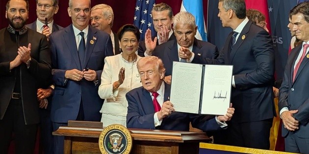 Trump presenta coalici&oacute;n para erradicar los c&aacute;rteles en Am&eacute;rica usando fuerza militar; M&eacute;xico no fue invitado