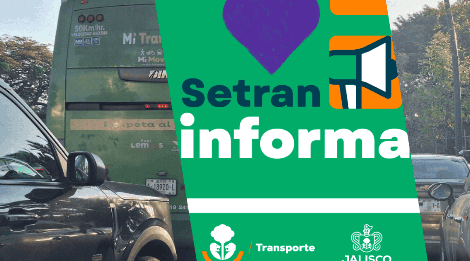 Setran advirtió que los cierres comenzarán a partir de las 19:00 horas de este sábado. X / @TransporteJal
