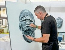 Víctor Haro. El artista invitado del Art Fest 37 realizó una obra en vivo. EL INFORMADOR/H. Navarro