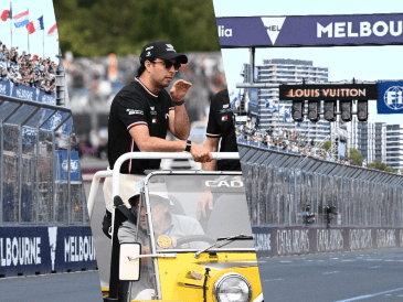 Los tropiezos para "Checo" Pérez (como el espejo mal colocado en el monoplaza de Cadillac) fueron otra constante en Melbourne. EFE / J. Ross / J. Carrett