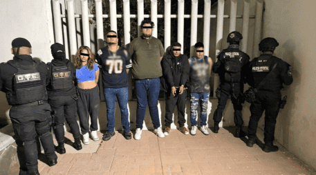 Los aprehendidos fueron arrestados por elementos de la Secretaría de Seguridad del Estado de México y de la Policía Municipal. X / @SS_Edomex