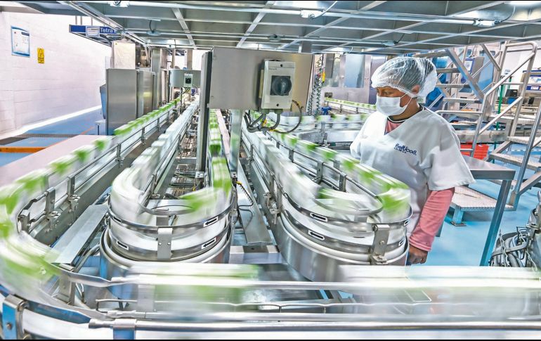 Trabajadora participa en una línea de producción industrial. Empresarios prevén mejora gradual del mercado laboral durante el año. ESPECIAL